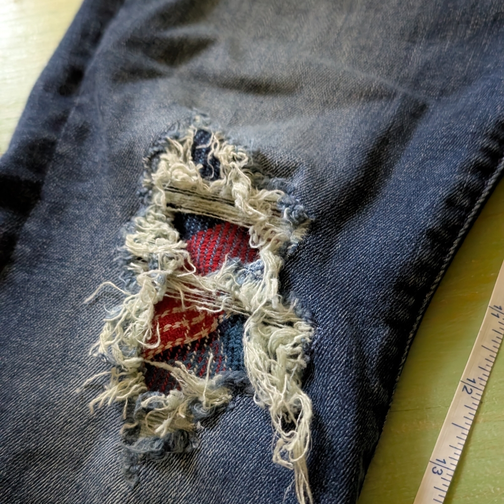 MOTHER Sample Patchwork Ankle Jeans - Picture 7 of 10